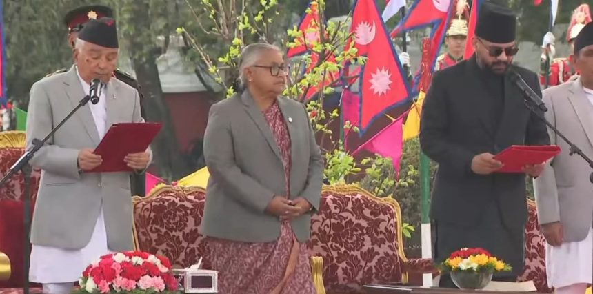 नवनियुक्त प्रधानमन्त्री शाहबाट शपथ ग्रहण