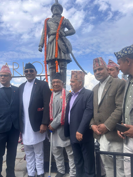 प्रधान सेनापति सिग्देल द्धारा नगरकोटमा बस्नेतको सालीक अनावरण